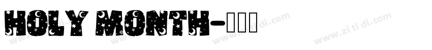 Holy Month字体转换